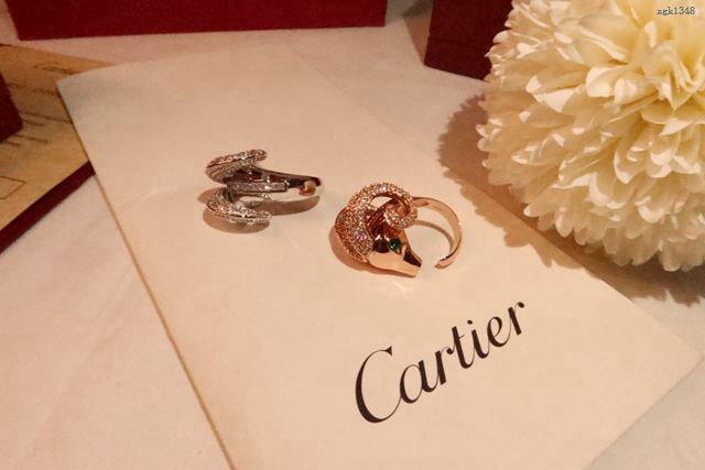 Cartier首飾 卡地亞羊頭戒指 開口霸氣戒指  zgk1348