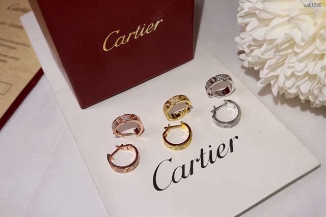 Cartier首飾 卡地亞新版 原單滿天星耳扣 耳環  zgk1350