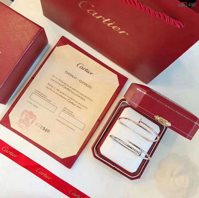 Cartier首飾 卡地亞專櫃新款 細膩細版 釘子手鐲  zgk1446