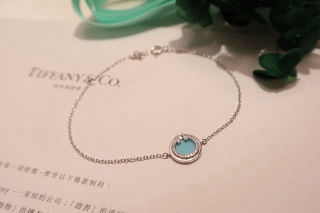 Tiffany純銀飾品 蒂芙尼女士專櫃爆款圓圈雙T黑瑪瑙白貝綠松石手鏈  zgt1652