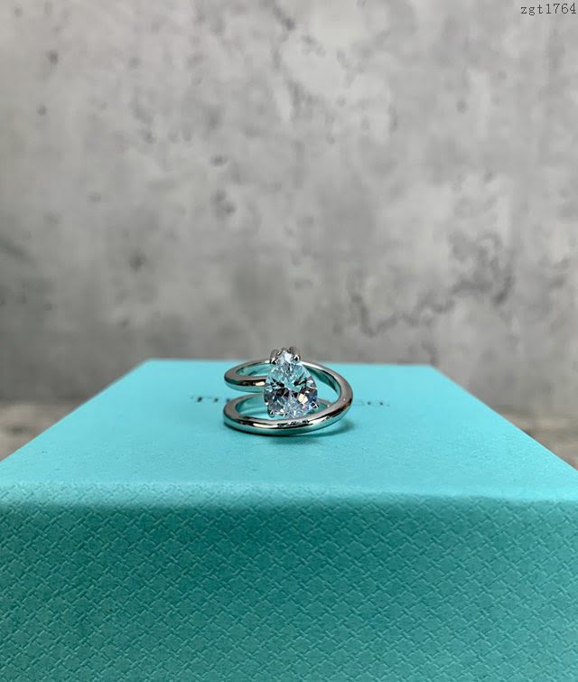 Tiffany飾品 蒂芙尼女士專櫃爆款女戒指 Tiffany水晶鑽戒  zgt1764