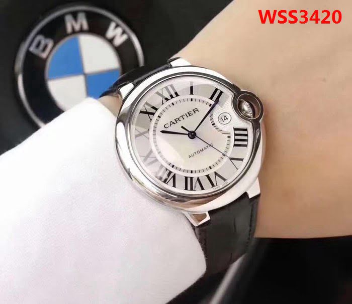 CARTIER卡地亞 藍氣球系列 商務時尚 高檔情侶腕錶 WSS3420