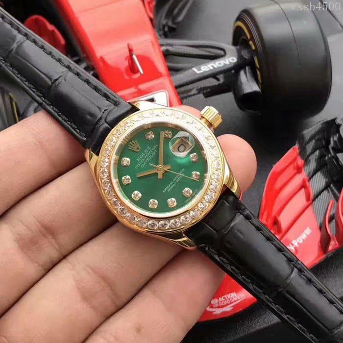 ROLEX勞力士 最新上市 Rolex淑女系列 珍珠貝母錶盤 環繞璀璨鑽石 進口6t51機芯 深度防水 女士腕表  wssb4500