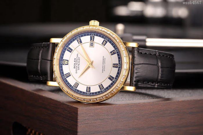 ROLEX勞力士 男士腕表 奢華高貴 西鐵城8215機芯 真皮錶帶  wssb4567