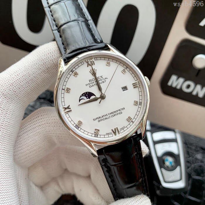 ROLEX勞力士 24時日月星辰 獨特真月相 進口8217 全自動機械 男士腕表  wssb4596