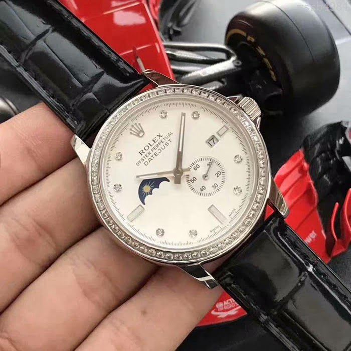 ROLEX勞力士 2019鼎力推薦 最新款勞力士 月相系列 九字位日月星辰功能 三度防水性能 透底 男士腕表  wssb4984