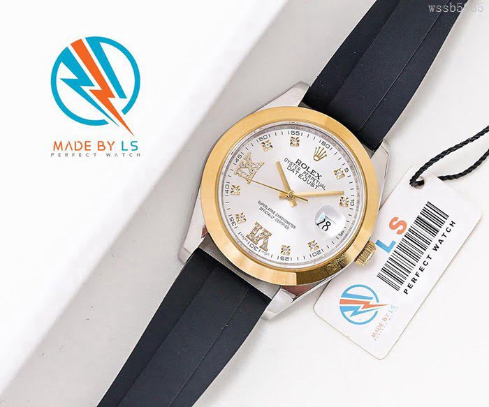 ROLEX勞力士 日誌月相型 904蠔式鋼 18k微納米電鍍金 五珠帶 三度防水性能 全自動進口機械男表  wssb5065