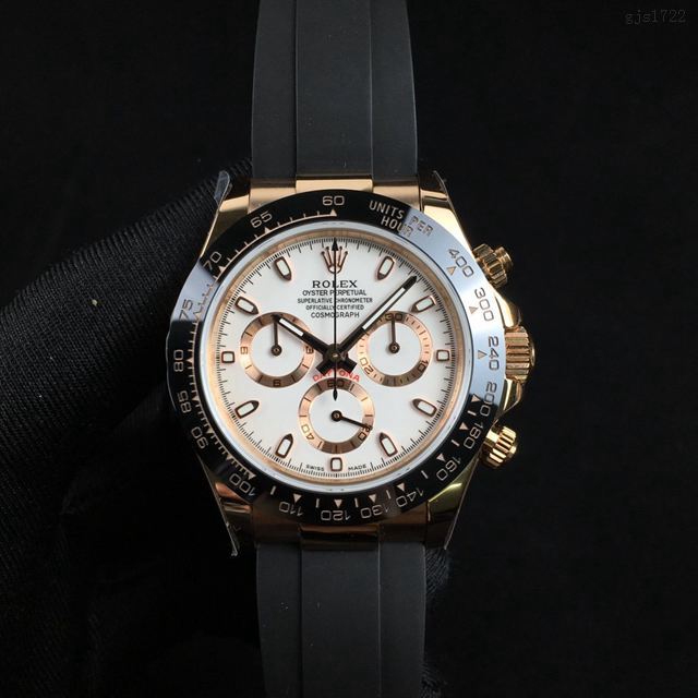 勞力士複刻手錶 灰白金迪 玫瑰金迪 黃金迪 熊貓迪 Rolex迪通拿新品男士腕表  gjs1722