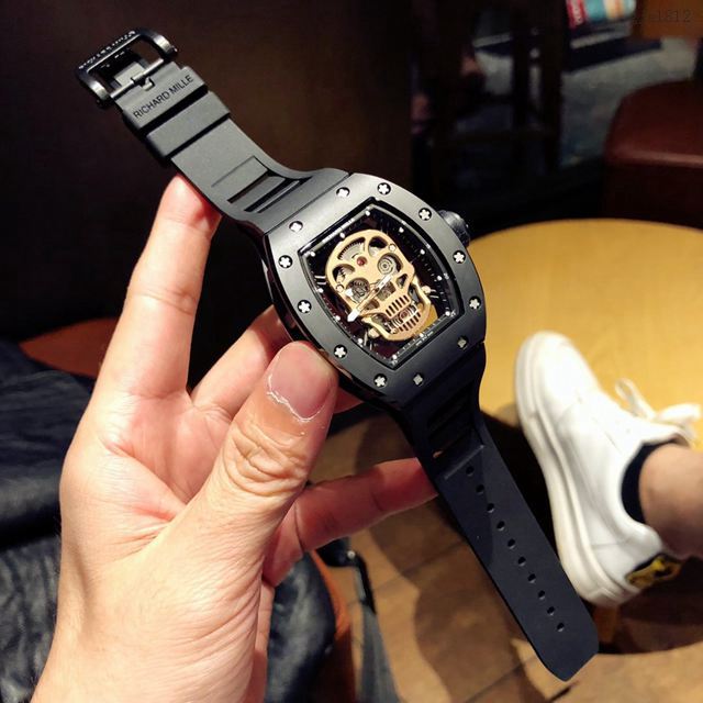 理查德米勒RICHARD MILLE 特別版RM052鏤空骷髏頭腕表男士腕表  gjs1812