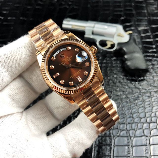 勞力士複刻手錶 Rolex星期日曆型daydate系列 36mm 全自動機械機芯女士腕表  gjs1861