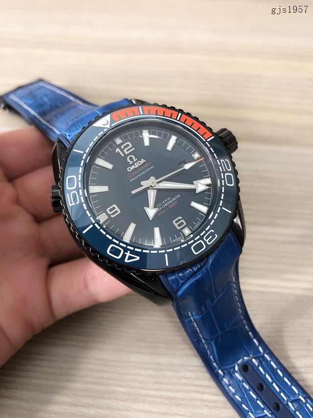 歐米茄高端手錶 OMEGA複刻海馬海洋宇宙600米三針男士腕表  gjs1957