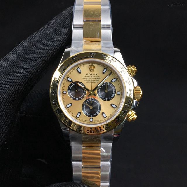 勞力士複刻手錶 Rolex超薄迪通拿新品 灰白金迪 玫瑰金迪 黃金迪 熊貓迪經典男士腕表  gjs2019