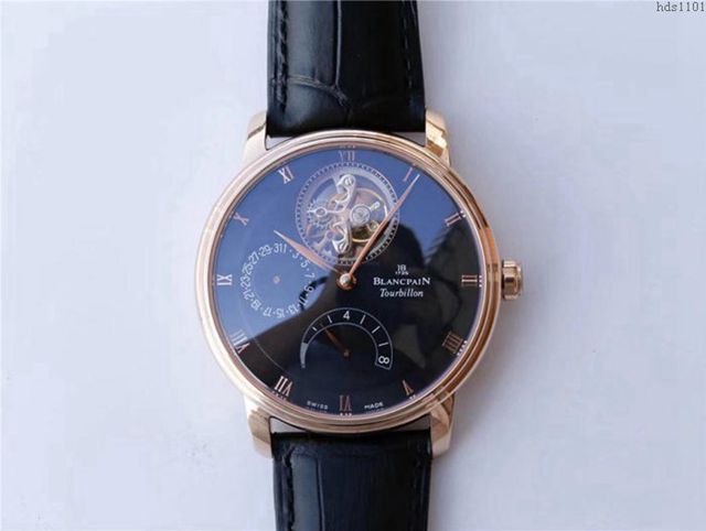 Blancpain手錶 寶珀升級版經典系列 鉑金表殼 6025真陀飛輪男士手錶腕表 寶珀高端男表  hds1101