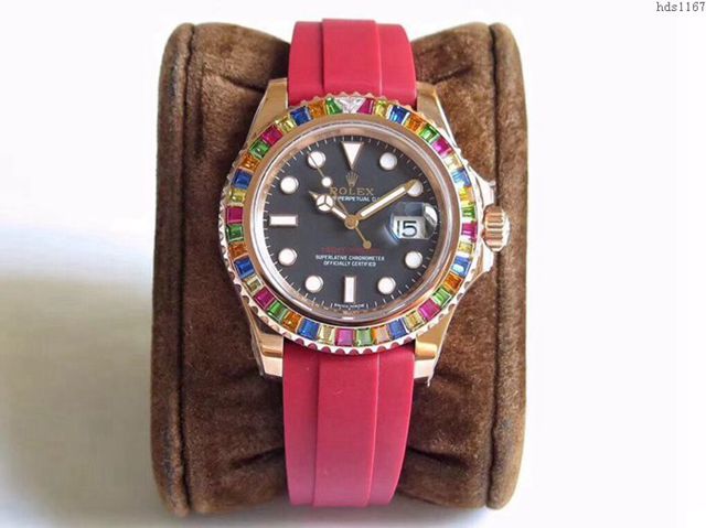 勞力士手錶 金遊艇Rolex yacht Master 116695SATS “糖豆”V8版 Rolex高端男表  hds1167