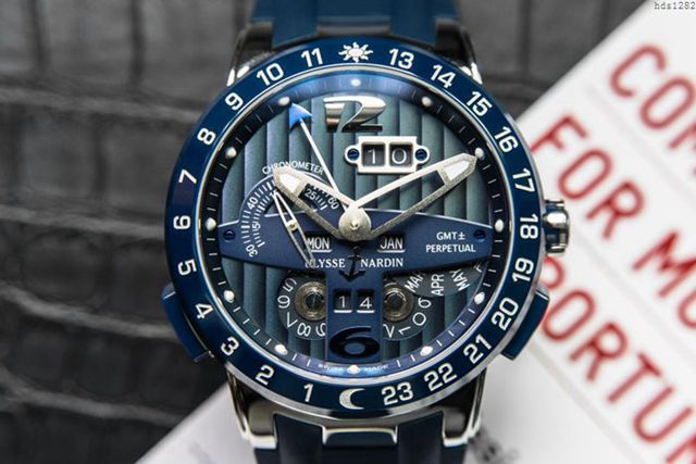 Ulysse Nardin手錶 航海世家 Black Toro萬年曆腕表 雅典萬年曆機械男表 雅典高端男士腕表  hds1282