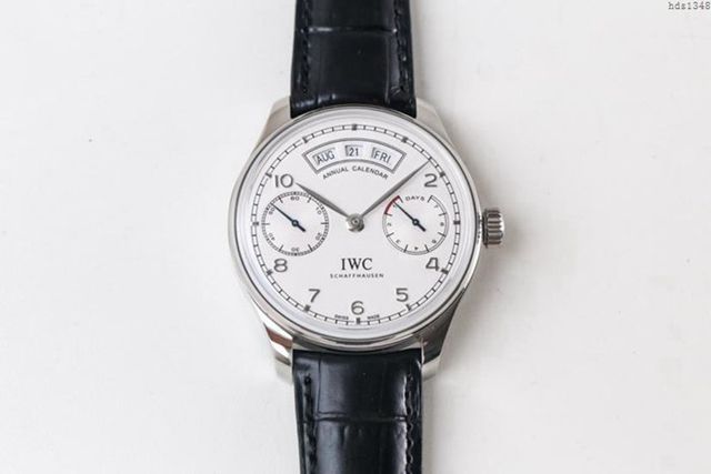 IWC手錶 V2升級版 萬國lW52850 萬國IWC葡萄牙萬年曆腕表系列 萬國表高端男士全自動機械表  hds1348