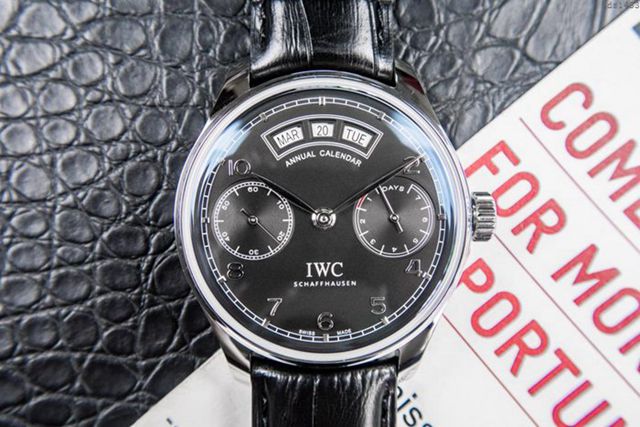 IWC手錶 V2升級版 萬國lW52850 葡萄牙萬年曆腕表系列 萬國表高端機械男表  hds1433