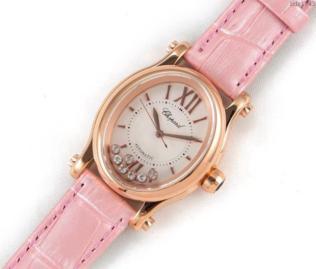 Chopard手錶 蕭邦快樂鑽系列 橢圓型機械6T28新款 蕭邦時尚女表 蕭邦機械女士腕表  hds1843