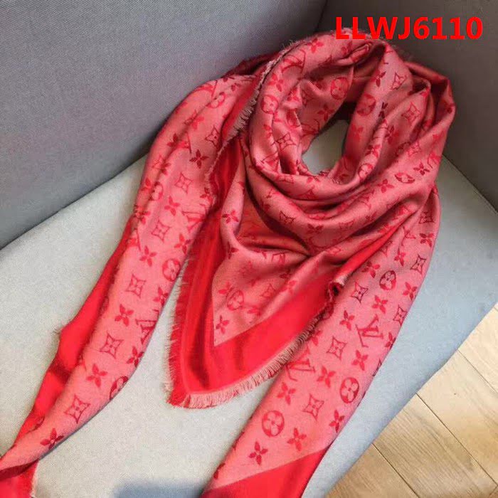 路易威登LV最經典款Louis Vuitton 暗紋提花圍巾 LLWJ6110