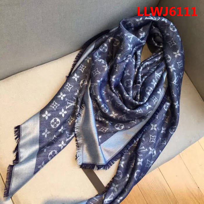 路易威登LV最經典款Louis Vuitton 暗紋提花圍巾 LLWJ6111