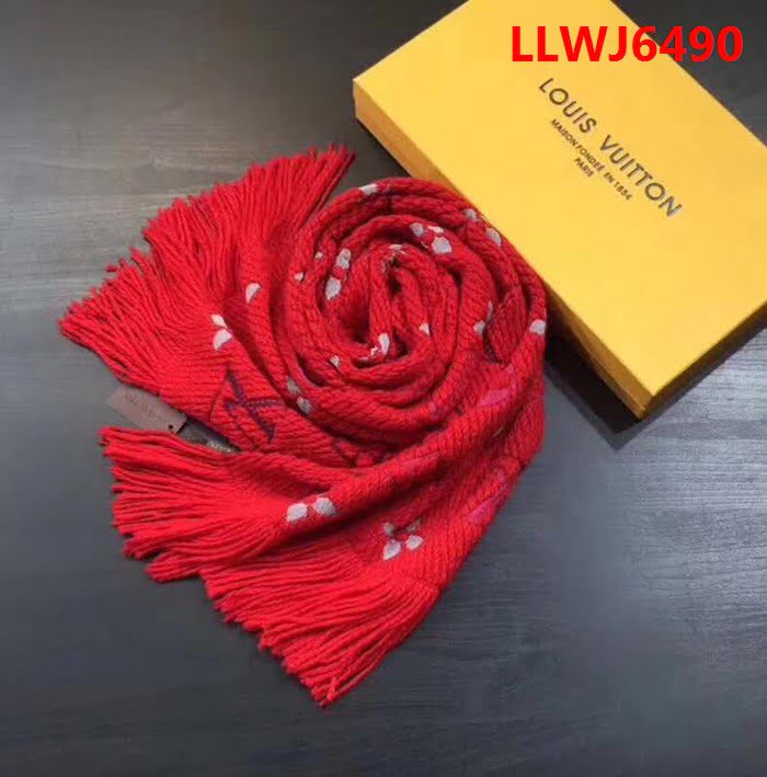 路易威登LV限量系列 2018新款七彩針織老花圍巾 LLWJ6490