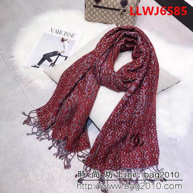 CHANEL香奈兒 2018年秋冬新款系列羊毛混紡圍巾 雙面可用 LLWJ6585