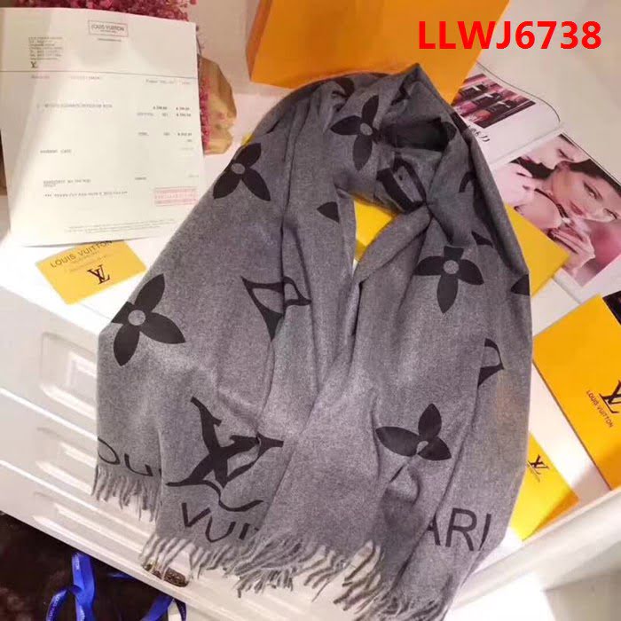路易威登LV2018專櫃新款 lv花卉印花圍巾 LLWJ6738