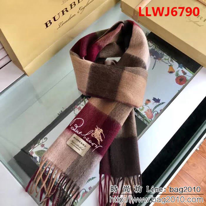 BURBERRY巴寶莉頂級品質 巴家經典格子圍巾 男女同款 LLWJ6790