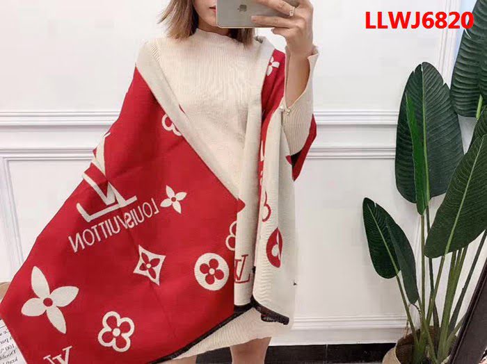 路易威登LV冬季新款雙面雙色圍巾 可做披肩 LLWJ6820