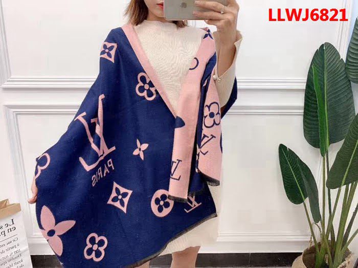 路易威登LV冬季新款雙面雙色圍巾 可做披肩 LLWJ6821