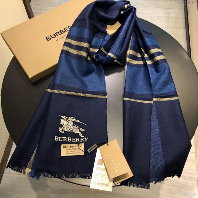 Burberry圍巾 2019新款 巴寶莉情侶款羊絨圍巾 Burberry格子長圍巾  llwj6812