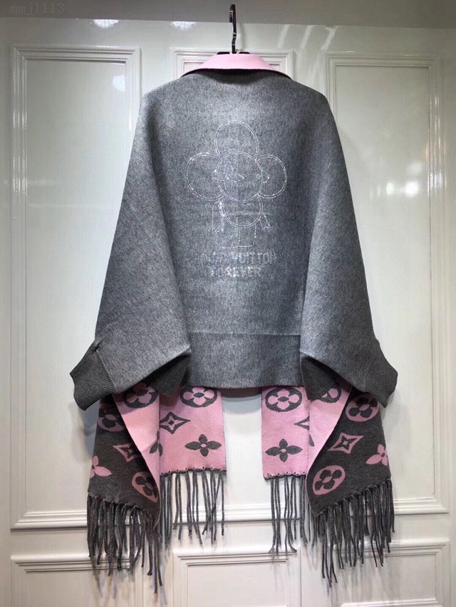 Louis Vuitton披肩 路易威登羊毛進口包芯紗女士披肩 LV冬季新款披肩  mmj1113