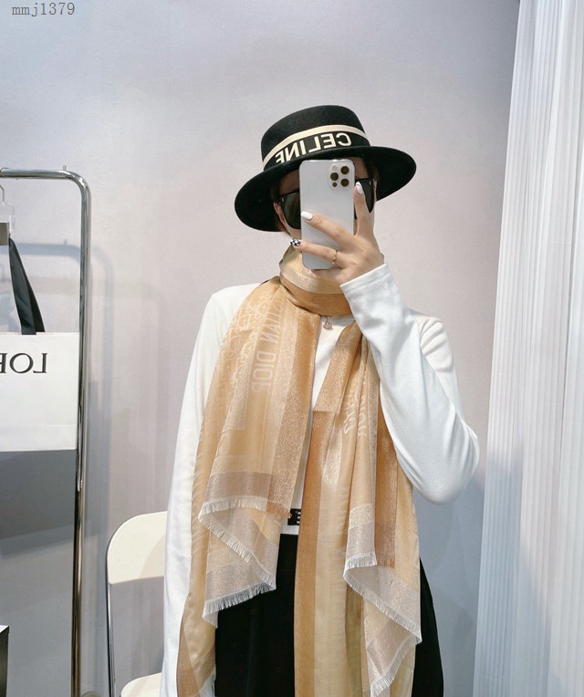 Dior秋冬2021新款披肩圍巾 迪奧時尚款羊絨混紡圍巾披肩  mmj1379