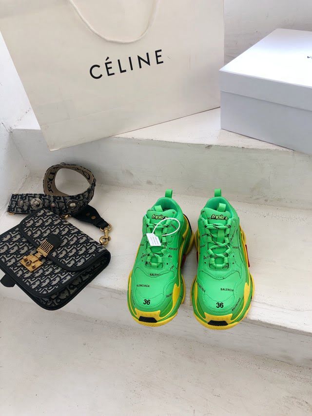 Balenciaga經典款男女鞋 巴黎世家頂級版本一代Triple-s老爹鞋 Balenciaga爆款復古慢跑鞋 Balenciaga情侶款老爹鞋  hdbl1009