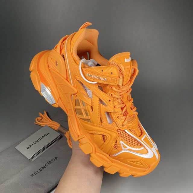 Balenciaga經典款男女鞋 巴黎世家4代Track.2桔黃 Balenciaga純原版本老爹鞋 Balenciaga情侶款老爹鞋  hdbl1039