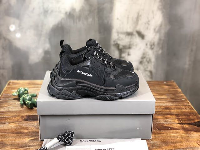 Balenciaga經典款男女鞋 巴黎世家頂級版本Triple S透氣3M反光姥爹復古運動鞋 Balenciaga情侶款老爹鞋  hdbl1176