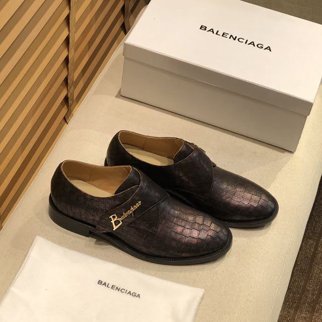 Balenciaga經典款男鞋 巴黎世家頂級版本進口原版小牛皮西裝鞋  hdbl1191