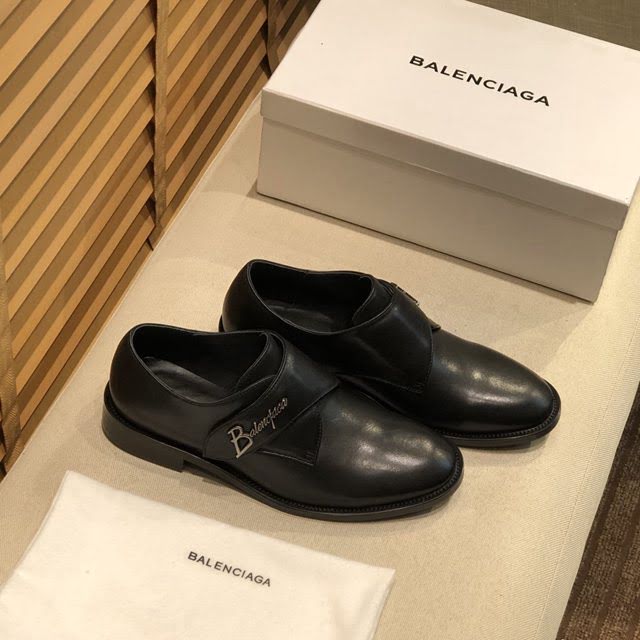 Balenciaga經典款男鞋 巴黎世家頂級版本進口原版小牛皮西裝鞋  hdbl1193