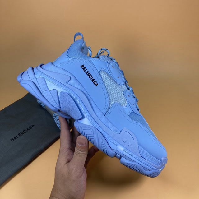 Balenciaga經典款男女鞋 巴黎世家頂級版本1代Triple S大底LOGO老爹鞋 Balenciaga情侶款老爹鞋  hdbl1200