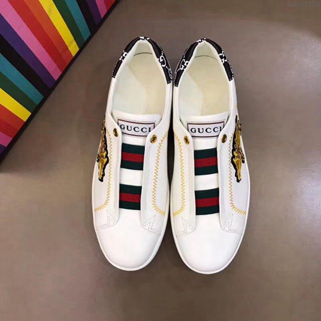 GUCCI男鞋 2019新款 古馳最新小白鞋 原單品質 Gucci休閒男運動鞋  hdnx1263