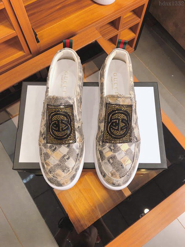 GUCCI男鞋 2019新春米蘭走秀款 古馳專櫃新款 Gucci男士運動休閒鞋  hdnx1332