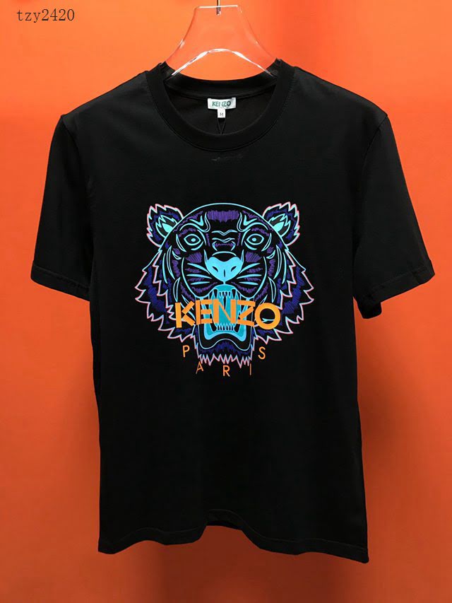 kenzo夏裝短袖 頂級品質 kenzo 2020新款黑色男T恤  tzy2420