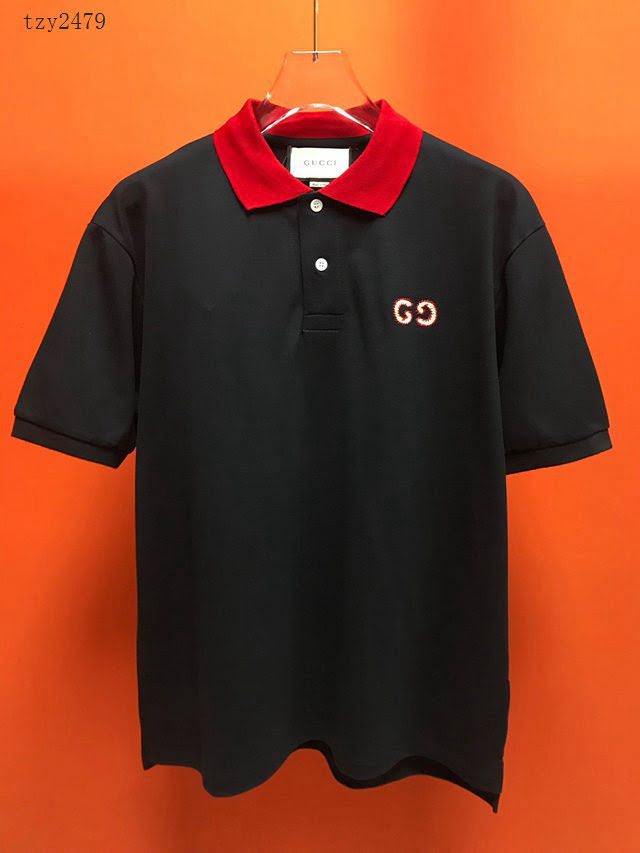 Gucci男T恤 2020新款 原版定制珠地棉 頂級品質 古馳POLO衫  tzy2479