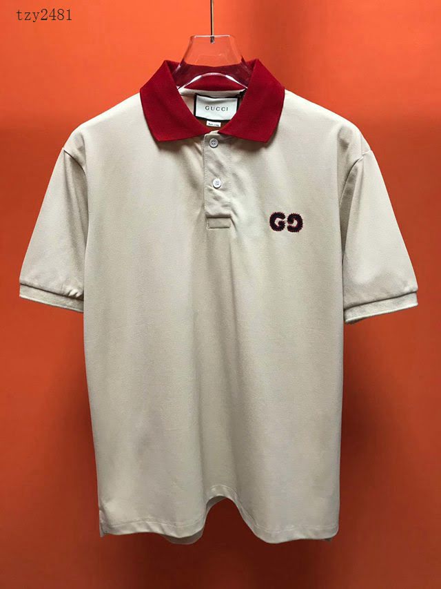 Gucci男T恤 2020新款 原版定制珠地棉 頂級品質 古馳POLO衫  tzy2481