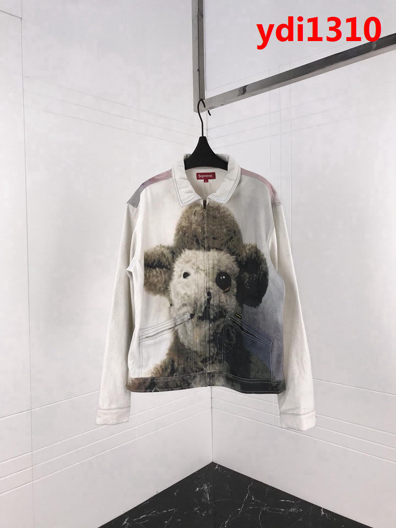 SUPREME X Mike Kelley 18FW Week3 藝術家聯名 吳亦凡同款 布偶羔羊印花夾克 情侶款 ydi1310