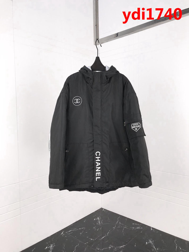 CHANEL香奈兒 18FW vintage 小香中古系列 最新coco袖標 中長款 男棉服 ydi1740