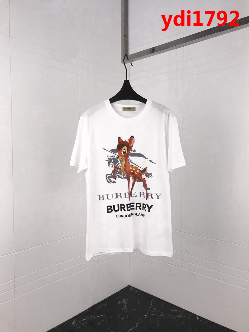 BURBERRY巴寶莉 19ss早春新款 騎士戰馬小鹿印花 純棉白色短袖 男女同款 ydi1792