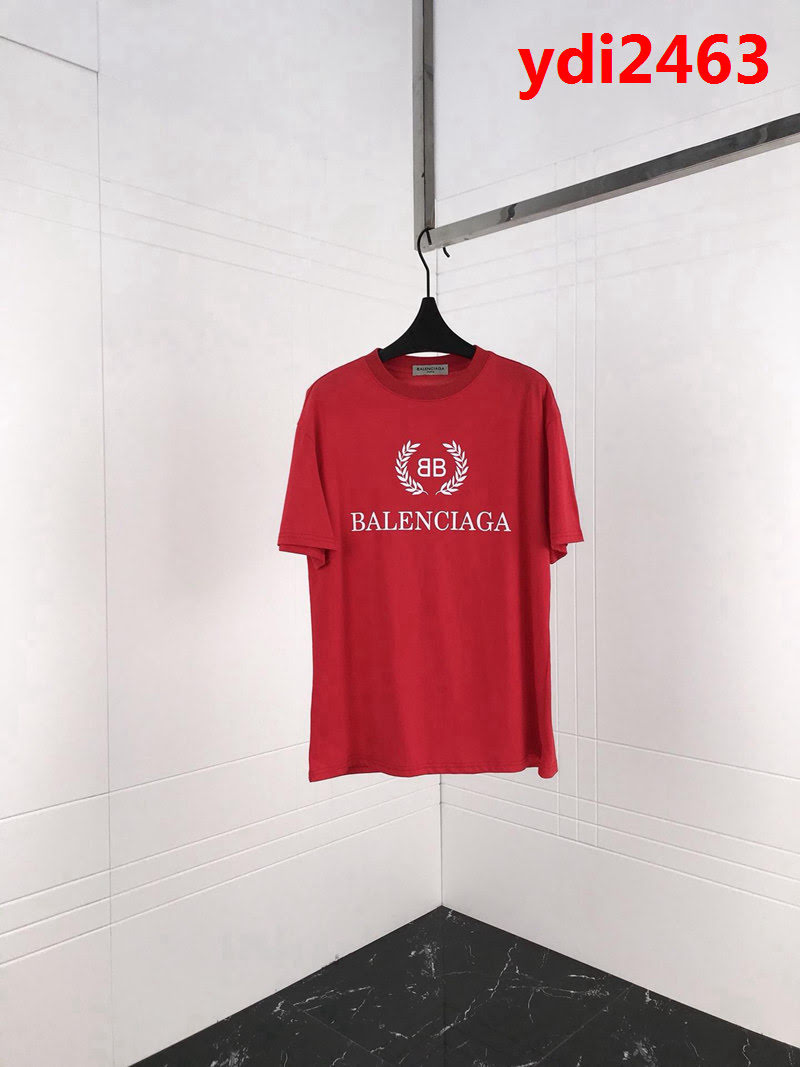 BALENCIAGA巴黎世家 19ss 麥穗雙B短袖 定制面料 七色可選百搭款 男女同款 ydi2463