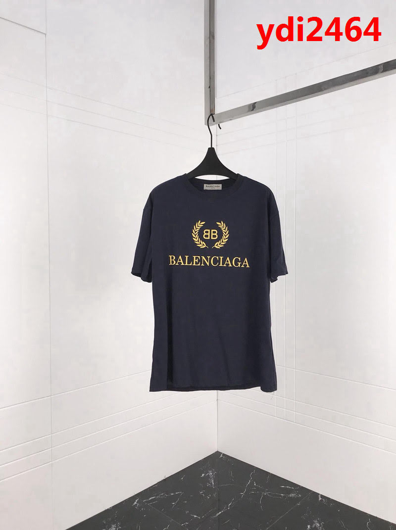 BALENCIAGA巴黎世家 19ss 麥穗雙B短袖 定制面料 七色可選百搭款 男女同款 ydi2464