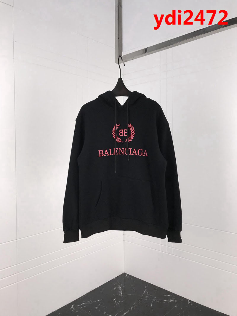 BALENCIAGA巴黎世家 18ss秋冬新款 粉色麥穗連帽衛衣 定制韓國毛圈布 內裏抓絨 原版複刻 os寬鬆版 男女同款 ydi2472